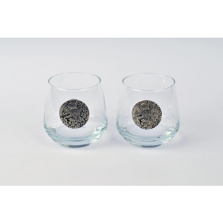 GOLDEN FOX SZKLANKI DO WHISKY LUNA WILD BOAR SILVER - 2 SZT